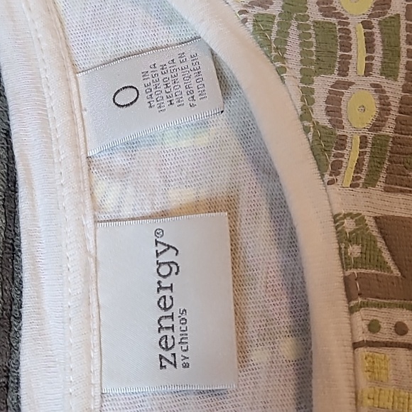 Chicos Zenergy Southwestern Print Blouse - Picture 7 of 11